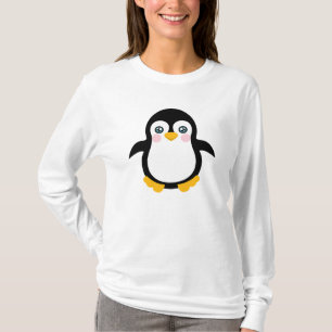 Cute Cartoon Penguin Design T-shirt