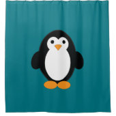 Cute Cartoon Penguin Douchegordijn (Voorkant)