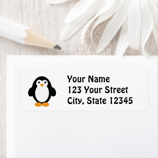 Cute Cartoon Penguin Etiket (Insitu)