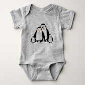 Cute Cartoon Penguin Family Romper (Voorkant)