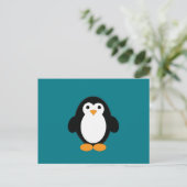 Cute Cartoon Penguin Feestdagenkaart (Staand voorkant)