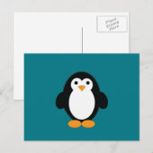 Cute Cartoon Penguin Feestdagenkaart (Voorkant / Achterkant)