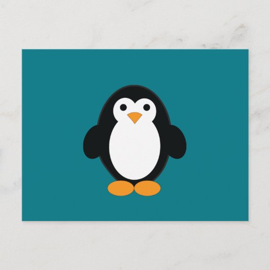 Cute Cartoon Penguin Feestdagenkaart (Voorkant)