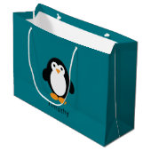 Cute Cartoon Penguin Groot Cadeauzakje (Voorkant Gekanteld)