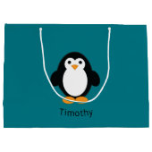 Cute Cartoon Penguin Groot Cadeauzakje (Achterkant)