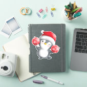 Cute Cartoon Penguin Kerst sticker (iPad Cover)