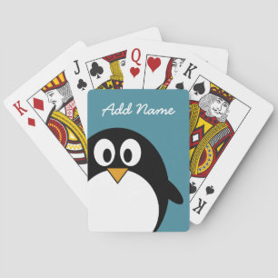 Cute Cartoon Penguin met heldere kleuren Speelkaarten