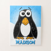 Cute Cartoon Penguin  naam Kinderen Legpuzzel (Verticaal)