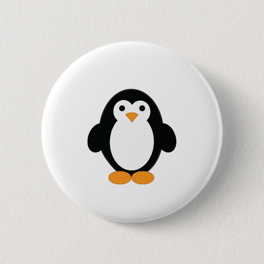 Cute Cartoon Penguin Ronde Button 5,7 Cm (Voorkant)