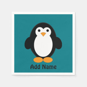 Cute Cartoon Penguin Servet