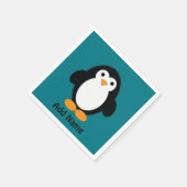 Cute Cartoon Penguin Servet (Hoek)