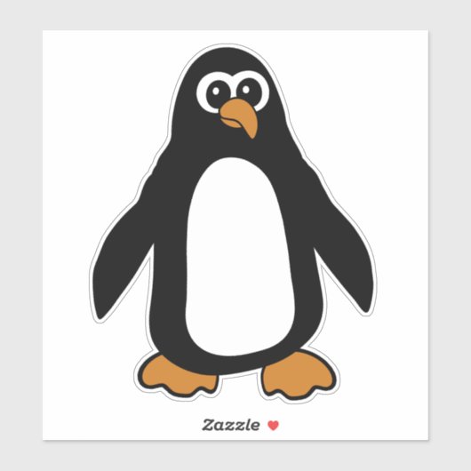 Cute Cartoon Penguin Sticker (Vel)