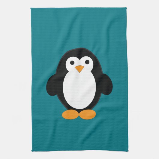 Cute Cartoon Penguin Theedoek (Verticaal)