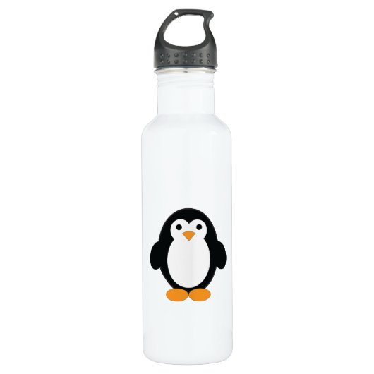 Cute Cartoon Penguin Waterfles (Voorkant)