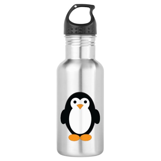 Cute Cartoon Penguin Waterfles (Voorkant)
