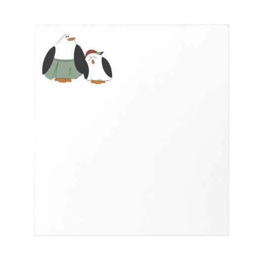 Cute Cartoon Penguins Notitieblok (Voorkant)