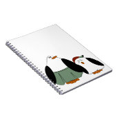 Cute Cartoon Penguins Notitieboek (Rechterzijde)