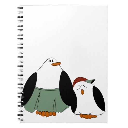 Cute Cartoon Penguins Notitieboek (Voorkant)