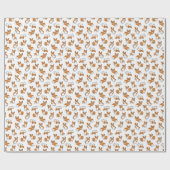 cute cartoon pet dog corgis pattern cadeaupapier (Vlak)