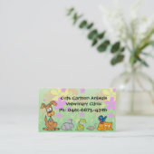 Cute Cartoon Pets Veterinary Afsprakenkaartje (Staand voorkant)