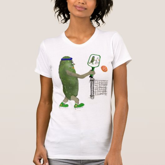 Cute cartoon Pickleball-spelers T-shirt (Voorkant)