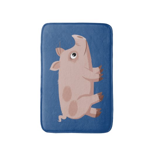 Cute Cartoon Pig Bath Mat (Voorkant Verticaal)