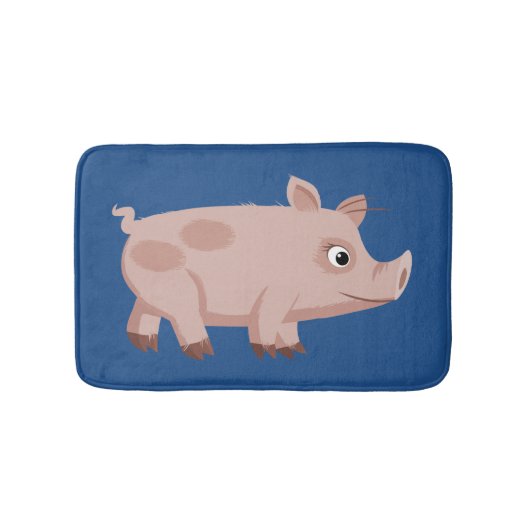 Cute Cartoon Pig Bath Mat (Voorkant)