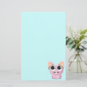 Cute Cartoon Pig Briefpapier (Staand voorkant)