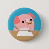 Cute Cartoon Pig. Button Band schrijver (Voorkant)
