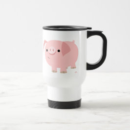 Cute Cartoon Pig Commuter Mok