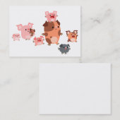 Cute Cartoon Pig Family ACEO/Visitekaartje Visitekaartje (Voorkant / Achterkant)