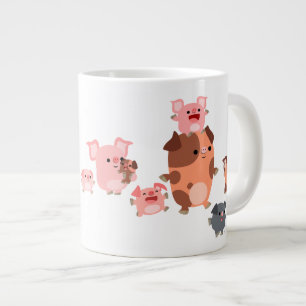 Cute Cartoon Pig Family Jumbo Mok