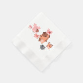 Cute Cartoon Pig Family Paper Napkins Servet (Hoek)
