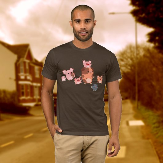 Cute Cartoon Pig Family T-Shirt