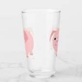 Cute Cartoon Pig Glas (Rechts)