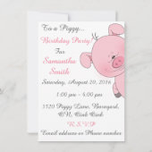 Cute Cartoon Pig Kaart (Achterkant)