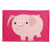 Cute Cartoon Pig Kussensloop (Achterkant)