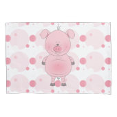 Cute Cartoon Pig Kussensloop (Voorkant)