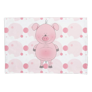 Cute Cartoon Pig Kussensloop
