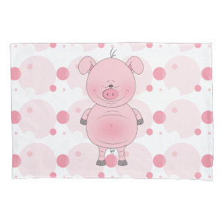 Cute Cartoon Pig Kussensloop