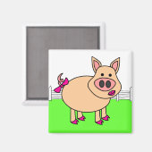 Cute Cartoon Pig Magneet (Voorkant / Achterkant)