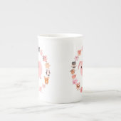 Cute Cartoon Pig Mandala Bone China Mok (Voorkant)