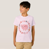 Cute Cartoon Pig Mandala Children T-shirt front (Voorkant volledig)