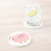 Cute Cartoon Pig Onderzetter (Zijkant)