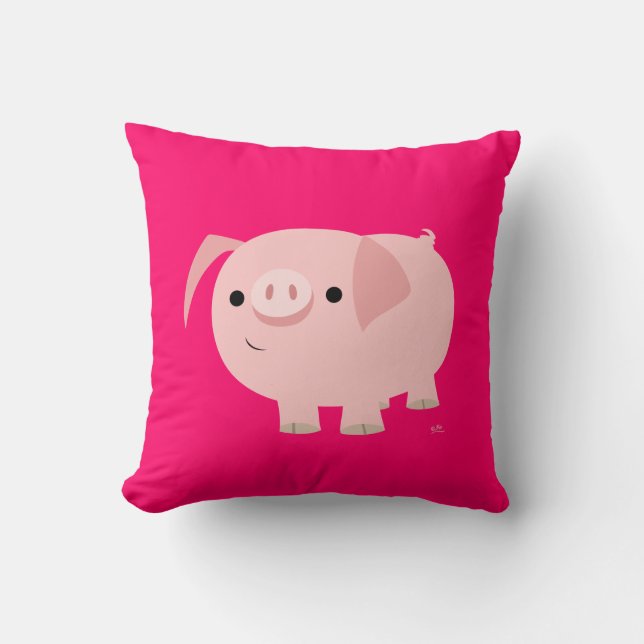 Cute Cartoon Pig Pillow Kussen (Voorkant)