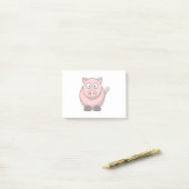 Cute Cartoon Pig Post-it® Notes (Op bureau)