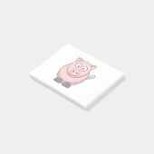 Cute Cartoon Pig Post-it® Notes (Schuin)
