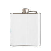 Cute Cartoon Pig Reader op Cloud Hip Flask Heupfles (Achterkant)
