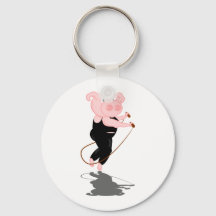 Cute Cartoon Pig Skipping
