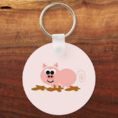 Cute Cartoon Pig Sleutelhanger (Voorkant)